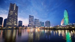Japan Tokyo City Lights cityscapes yokohama