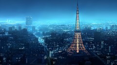 Japan Tokyo cityscapes Tokyo Tower cgi