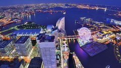 Japan Tokyo cityscapes yokohama city night Minato Mirai 21