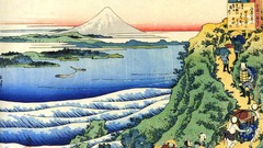 Japanese artwork mount fuji Katsushika Hokusai Thirty-six Views 