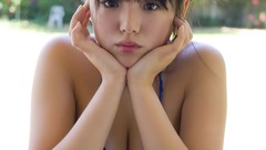 Japanese asians brown eyes brunettes black hair cleavage teen 