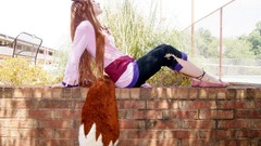 Japanese asians spice and wolf models animal ears cosplay Holo 