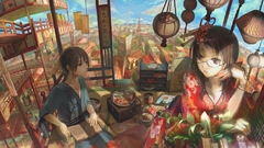 Japanese clothes anime girls