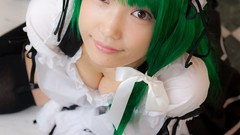 Japanese lingerie models kochiya sanae touhou cosplay Lenfried