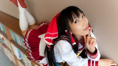 Japanese Mark school uniforms models hakurei reimu touhou 