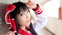 Japanese Mark school uniforms models hakurei reimu touhou 