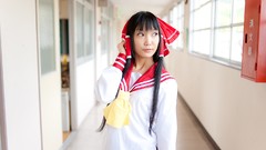 Japanese Mark school uniforms models hakurei reimu touhou 