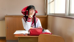 Japanese Mark school uniforms models hakurei reimu touhou 