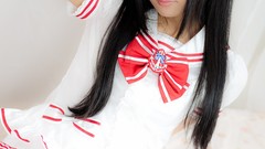 Japanese models cosplay striped legwear Lenfried