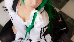 Japanese models kochiya sanae touhou cosplay