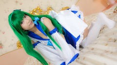 Japanese models kochiya sanae touhou cosplay detached sleeves 
