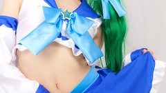 Japanese models kochiya sanae touhou cosplay detached sleeves 