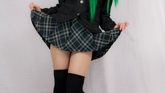 Japanese models kochiya sanae touhou cosplay Lenfried
