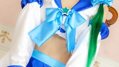 Japanese models kochiya sanae touhou cosplay Lenfried