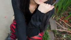 Japanese models pangya kooh cosplay striped legwear Lenfried