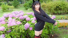 Japanese models pangya kooh cosplay striped legwear Lenfried
