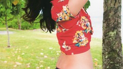 Japanese models Risa Yoshiki