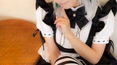 Japanese models touhou izayoi sakuya striped legwear Lenfried