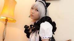 Japanese models touhou izayoi sakuya striped legwear Lenfried