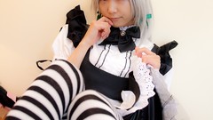 Japanese models touhou izayoi sakuya striped legwear Lenfried