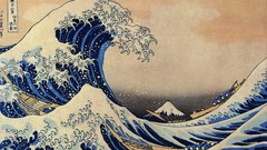 Japanese waves historic The Great Wave off Kanagawa Katsushika 