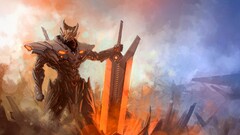 Jarvan IV League of Legends artwork fantasy art digital art War