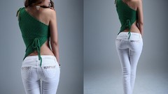 Jeans ass young asians