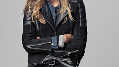 Jeans mango green eyes brunettes models Leather Jacket Edita 