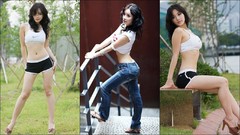 Jeans Shorts models Korean