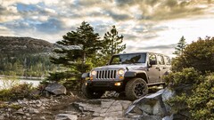 jeep Car nature vehicle silver cars outdoors Trees rock