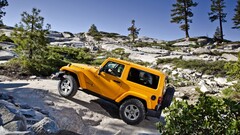 Jeep Wrangler Car yellow cars vehicle nature landscape rock