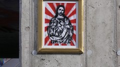 Jesus graffiti capitalism street art