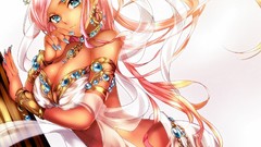 Jewelry pink hair long hair anime girls blue eyes vocaloid 