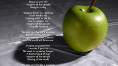 John Lennon imagine apples