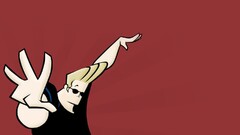 Johnny Bravo cartoon red background shades Simple Background