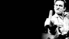 Johnny Cash monochrome greyscale