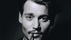 Johnny Depp Actors Cigarettes monochrome portraits