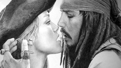 Johnny Depp Pirates of the Caribbean Keira Knightley Captain 