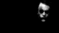 joker Batman The Dark Knight Heath Ledger dark black white