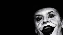 joker Jack Nicholson monochrome Batman laughing face Movies