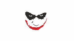 joker red black eyes abstract Batman face