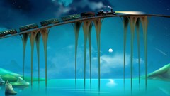 Journey digital art trains