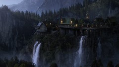 JRR Tolkien Rivendell the lord of the rings fantasy art elven 