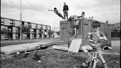 Jump black and white monochrome historic old photography