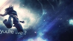 Jump question message outer space Photo manipulation artwork