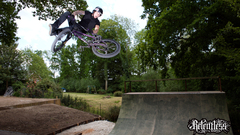 Jumping bmx halfpipe relentless