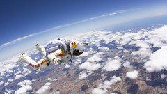 Jumping skydiving skyscapes