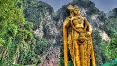 Jungle Buddha statues HDR