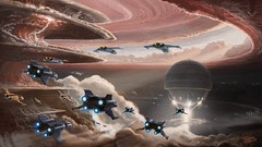 Jupiter assault spaceships fantasy art