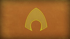 Justice League logos aqua digital art aquaman